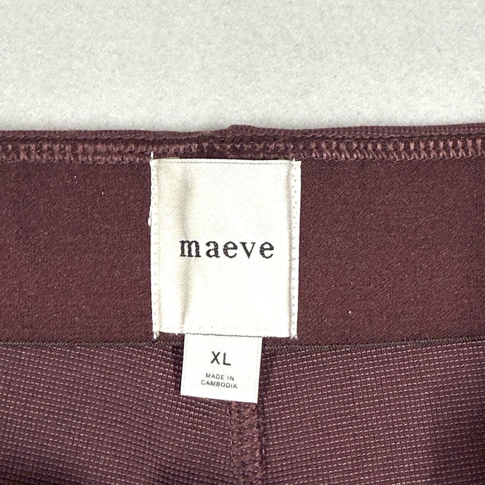 Maeve Anthropologie Pants Womens XL Poppy Kick Flare Pull On Pant Cocoa Plum NWT - Picture 5 of 15